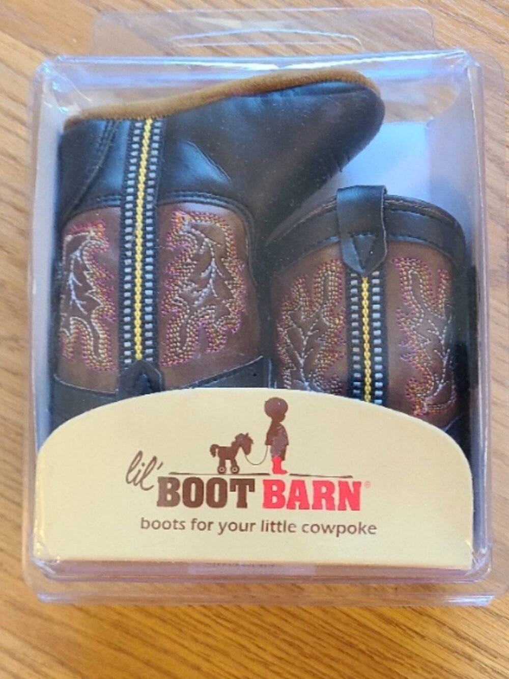 NEW NIB! LIL' BOOT BARN BLAZIN POPPET BOOTS ROUND TOE BABY WESTERN COWBOY sz 1 - Picture 5 of 6